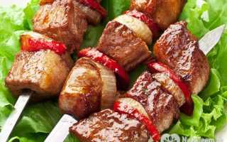 Шашлык из свиной шейки калории