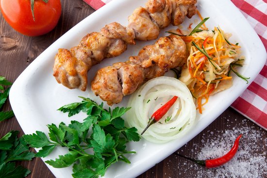 сколько калорий в курином шашлыке